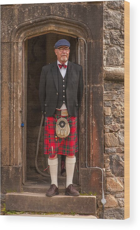 Kilt Wood Print featuring the photograph French Scotsman by Kathleen McGinley