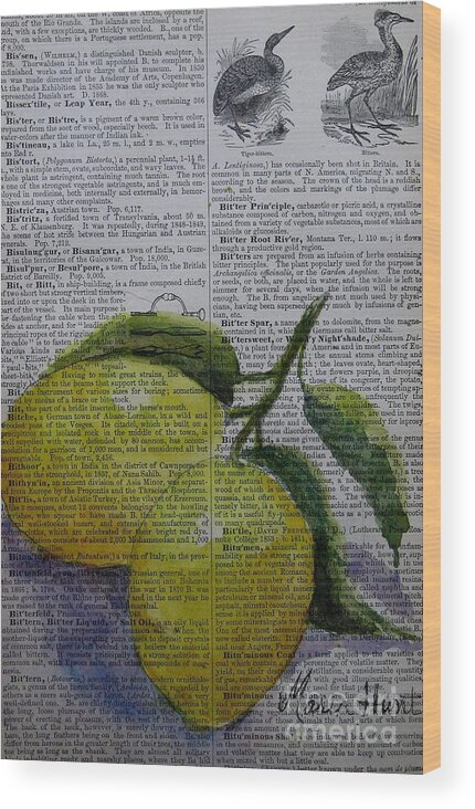 Lemons Wood Print featuring the painting Freshest Lemons by Maria Hunt