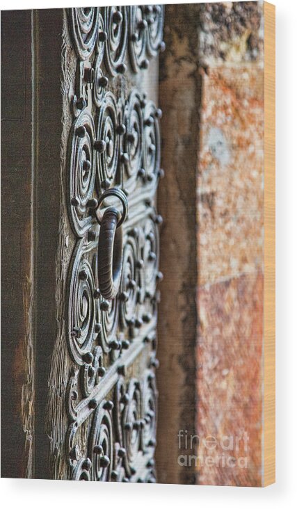 France Wood Print featuring the photograph Front Door Church France by Chuck Kuhn