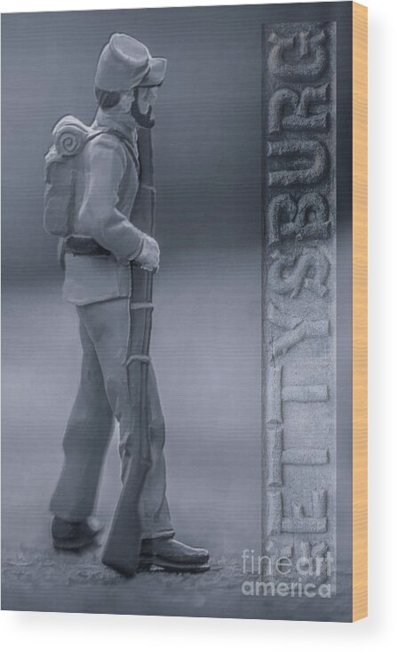 Gettysburg Soldier Wood Print featuring the digital art Gettysburg Soldier by Randy Steele