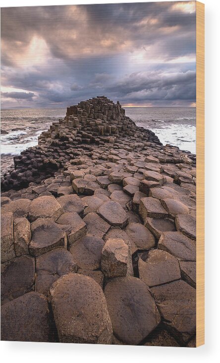 Ireland Wood Print featuring the photograph Giants Causeway by Ryan Smith