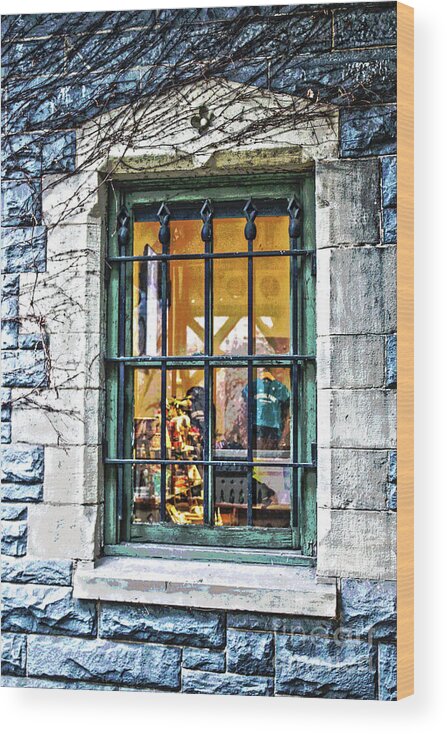 Window Wood Print featuring the photograph Gift Shop Window by Sandy Moulder