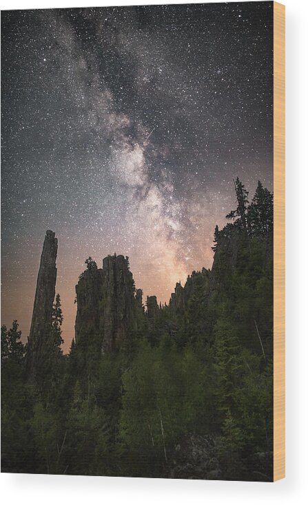 Astrophotography Wood Print featuring the photograph Glowing Horizon by Jakub Sisak