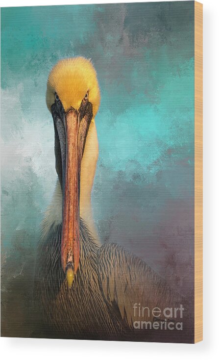 Pelican Wood Print featuring the photograph Got Fish by Marvin Spates