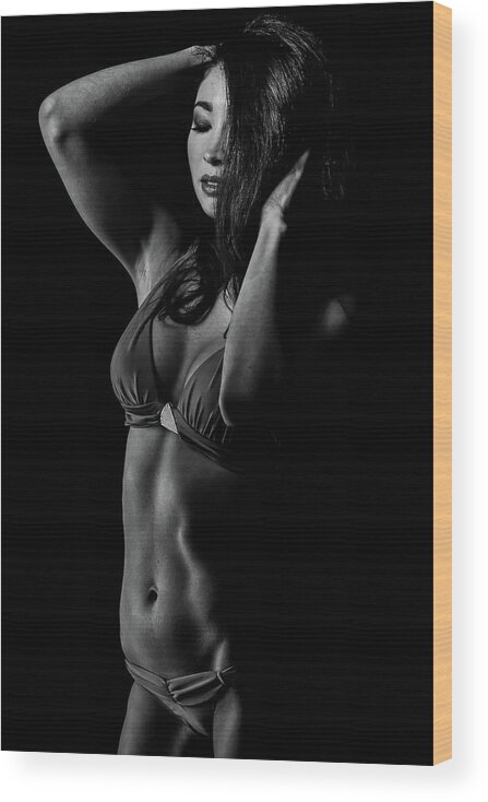 Fitness Wood Print featuring the photograph Graceful Abs by Monte Arnold