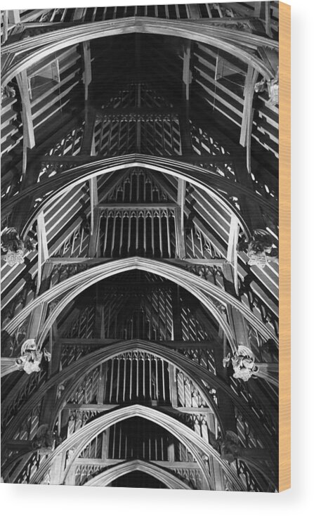 2015 Wood Print featuring the photograph Grand Hall Ceiling by Chris Buff