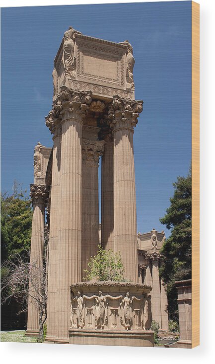 Palace Of Fine Art Wood Print featuring the photograph Greek Architecture by Ivete Basso Photography