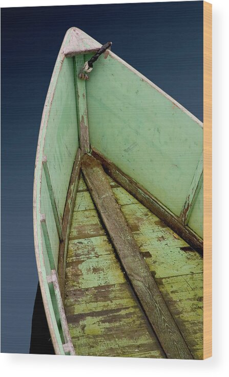 Boat Wood Print featuring the photograph Green Boat by Brent L Ander