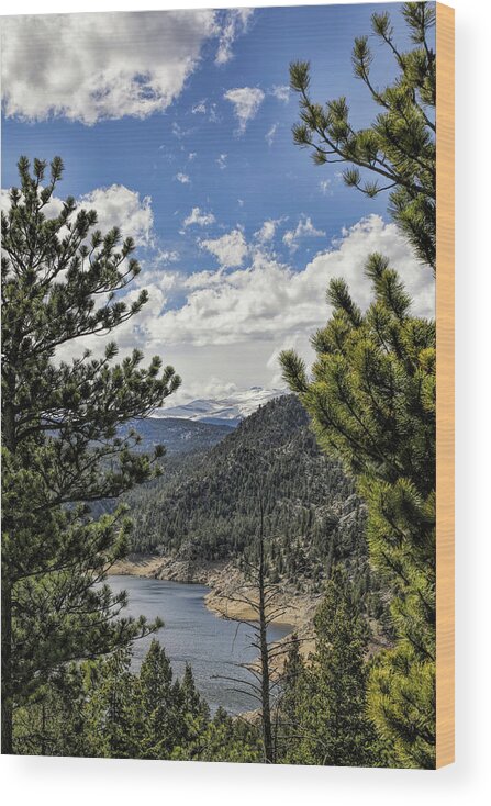 Gross Reservoir Wood Print featuring the photograph Gross Reservoir Overlook by Lorraine Baum