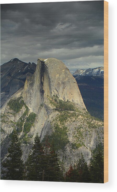 Pohono Trail Wood Print featuring the photograph Half Dome from Pohono Trail 2 by Raymond Salani III