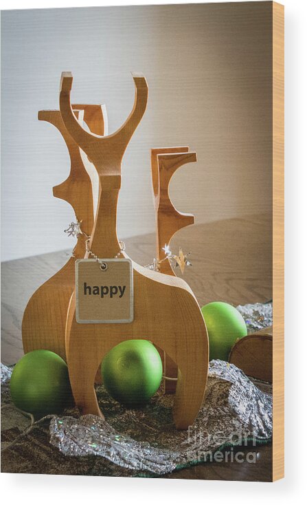 Ornament Wood Print featuring the photograph Happy by Cheryl McClure