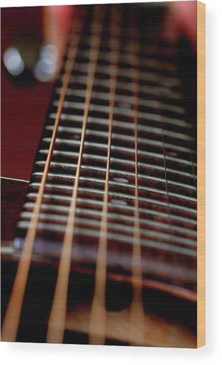 Guitar String Music Harmony Harmonic Harmonics Melody Song Rock Star Wood Print featuring the photograph Harmonics #1 by Ian Sanders