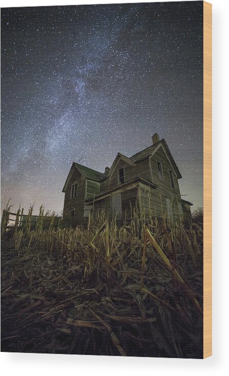Sky Wood Print featuring the photograph Harvested by Aaron J Groen
