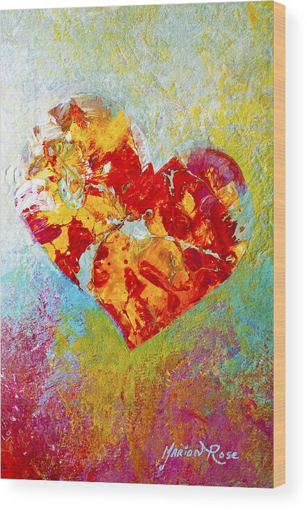 Heartfealt Wood Print featuring the painting Heartfelt I by Marion Rose