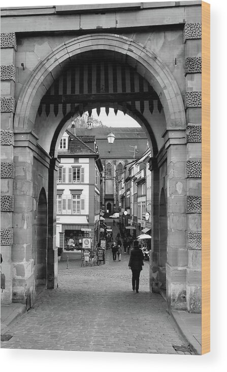 Heidelberg Wood Print featuring the photograph Heidelberg Gate by Rebekah Zivicki