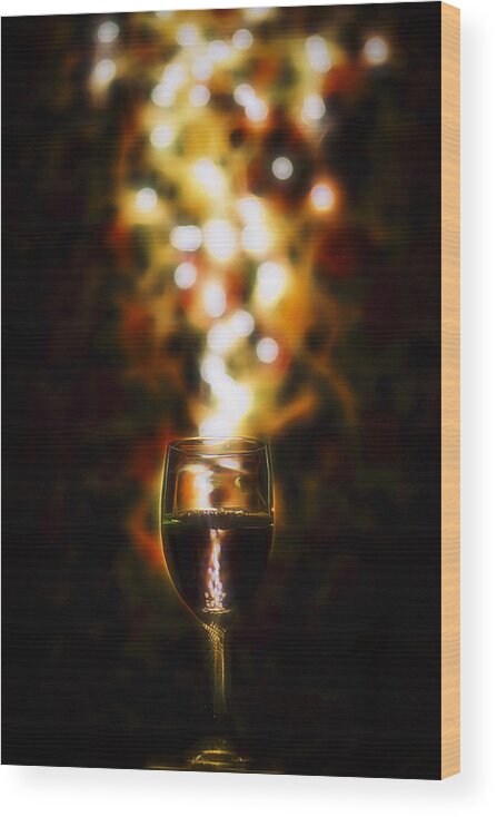 Abstract Wood Print featuring the photograph Holiday Cheer by David Dedman