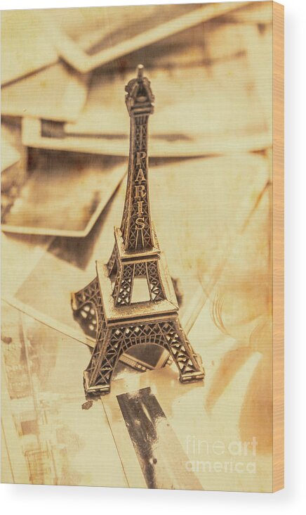 Vintage Wood Print featuring the photograph Holiday nostalgia in vintage France by Jorgo Photography