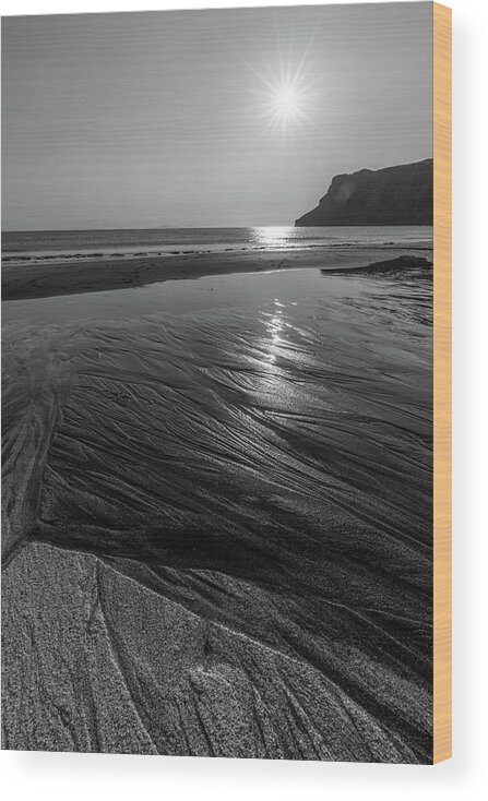 Landscape Wood Print featuring the photograph Impression from Talisker beach by Davorin Mance