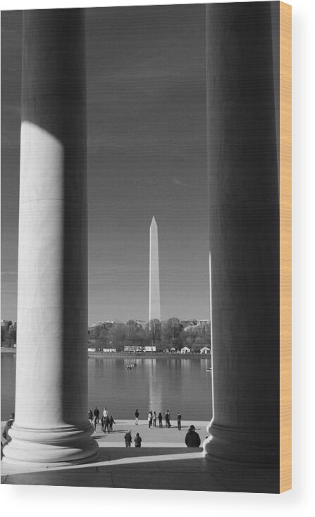 Washington Dc Wood Print featuring the photograph In Pillars Frame by Iryna Goodall