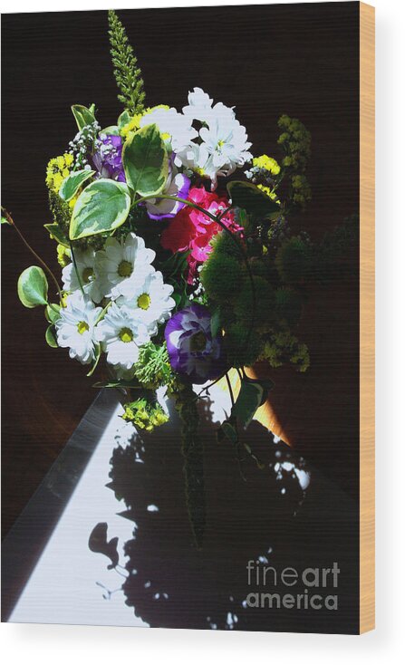 Bouquet Wood Print featuring the photograph In The Light In The Darkness by Jasna Dragun