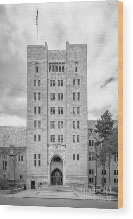 American Wood Print featuring the photograph Indiana University Memorial Union by University Icons