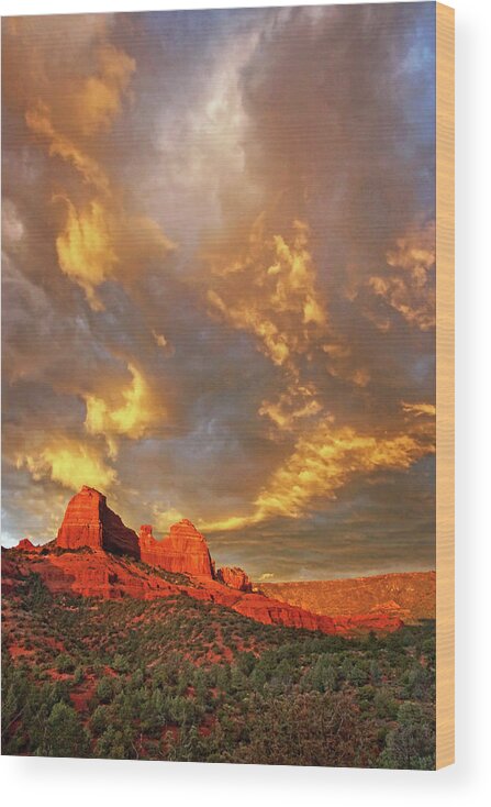 Sedona Wood Print featuring the photograph Into Eternity by Leda Robertson