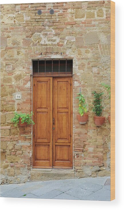 Europe Wood Print featuring the photograph Italy - Door Six by Jim Benest