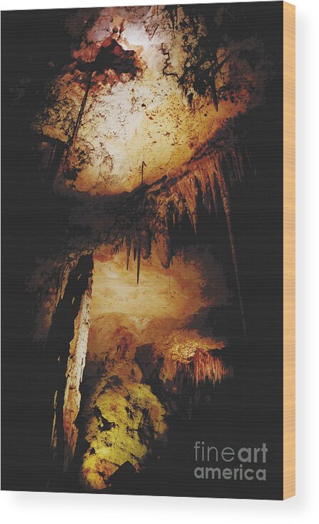 Jewel Cave Wood Print featuring the photograph Jewel Cave V by Cassandra Buckley