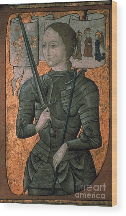 15th Century Wood Print featuring the drawing JOAN OF ARC, c1412-1431 by Granger
