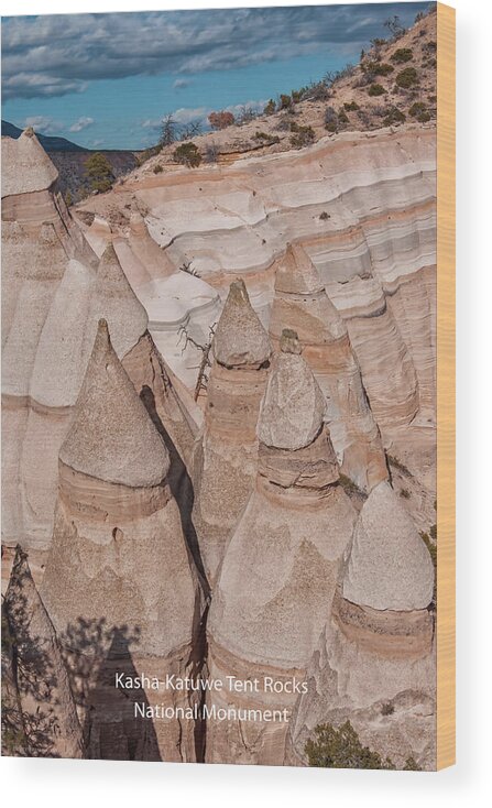 Tent Rocks Wood Print featuring the photograph Kasha-Katuwe Tent Rocks by Britt Runyon
