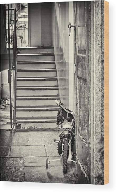 Bike Wood Print featuring the photograph Kid's bike by Silvia Ganora