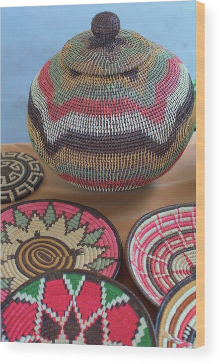 Kuna Baskets Wood Print featuring the photograph Kuna Baskets by Douglas Pike
