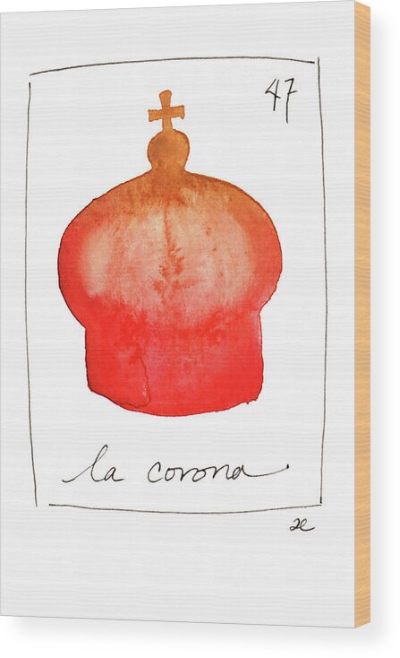 Art Wood Print featuring the painting La Corona by Anna Elkins