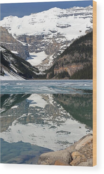Lake Louise Wood Print featuring the photograph Lake Louise by Ginny Barklow