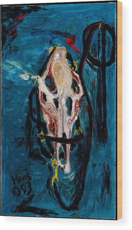  Wood Print featuring the painting Last Ride 48x30 by Hans Magden