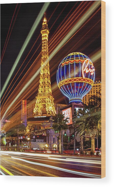 Las Vegas Skyline Wood Print featuring the photograph Let The Fun Begin by Az Jackson