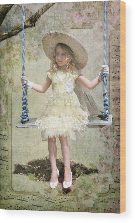 Little Girls Wood Print featuring the photograph Lily in the Garden by Fran J Scott
