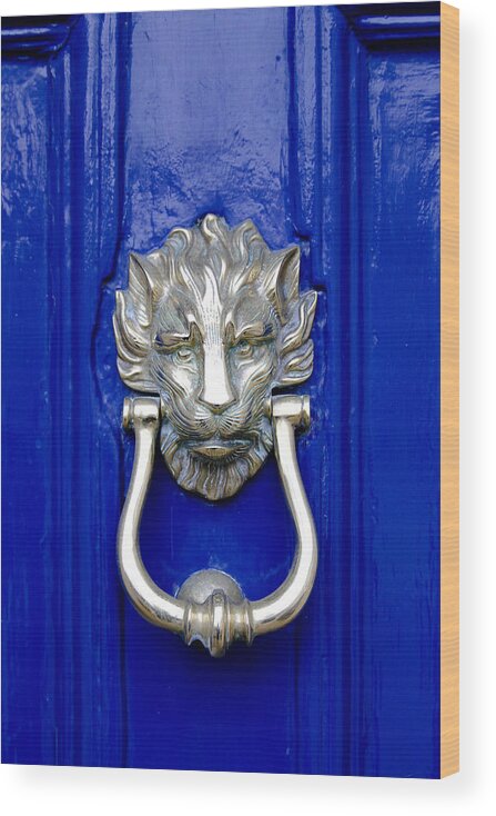Door Wood Print featuring the photograph Lion Doorknocker by Tony Grider