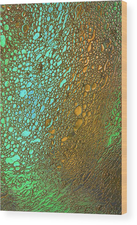 Oil Wood Print featuring the photograph Liquid Turquoise Gold by Bruce Pritchett