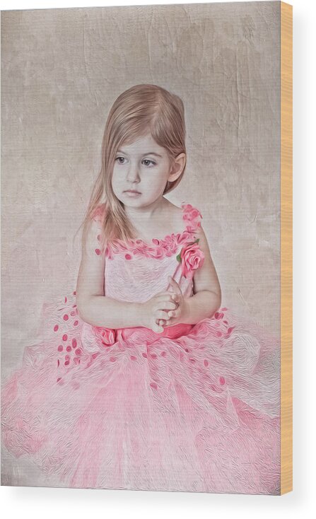 Girl Wood Print featuring the photograph Little Princess by Elvira Pinkhas