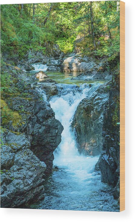 Landscapes Wood Print featuring the photograph Little Qualicom Falls by Claude Dalley