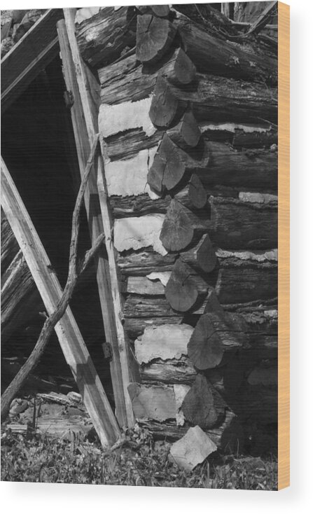  Wood Print featuring the photograph lloyd-shanks-barn-3BW by Curtis J Neeley Jr