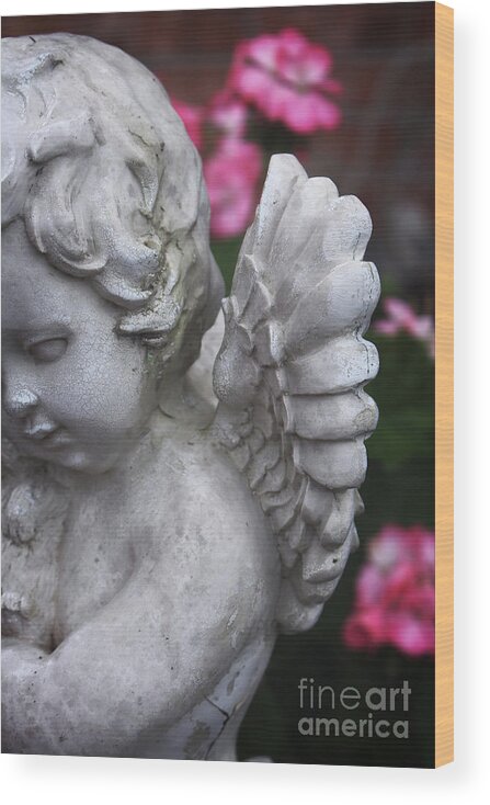 Angel Wood Print featuring the photograph Love Never Walks Alone - Angel Art by Ella Kaye Dickey
