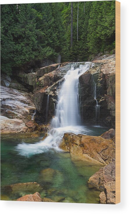 British Columbia Wood Print featuring the photograph Lower Falls and Gold Creek by Michael Russell