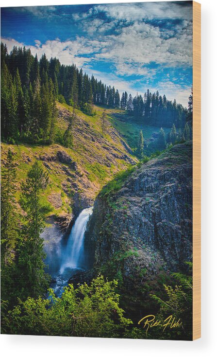  Wood Print featuring the photograph Lower Falls - Elk Creek Falls by Rikk Flohr