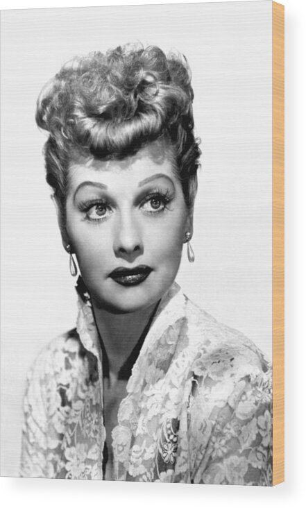 Ball Wood Print featuring the photograph Lucille Ball, Portrait by Everett