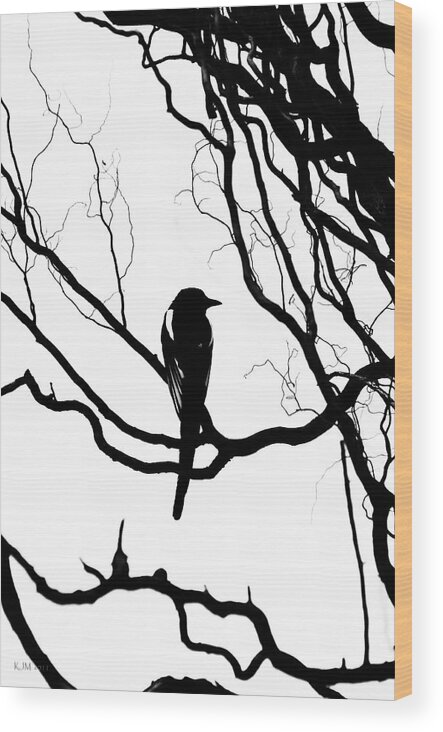 Magpie Wood Print featuring the photograph Maggie Pie by Kevin Munro