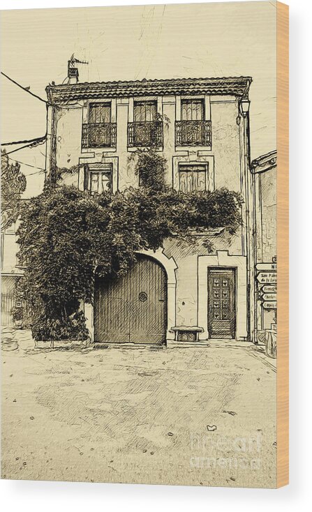 France Wood Print featuring the photograph Maison du Ville by Jack Torcello
