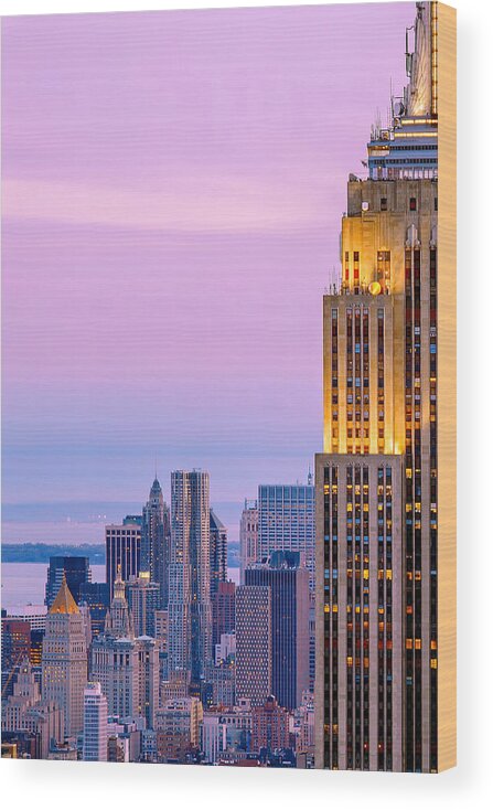 Empire State Building Wood Print featuring the photograph Manhattan Magic by Az Jackson