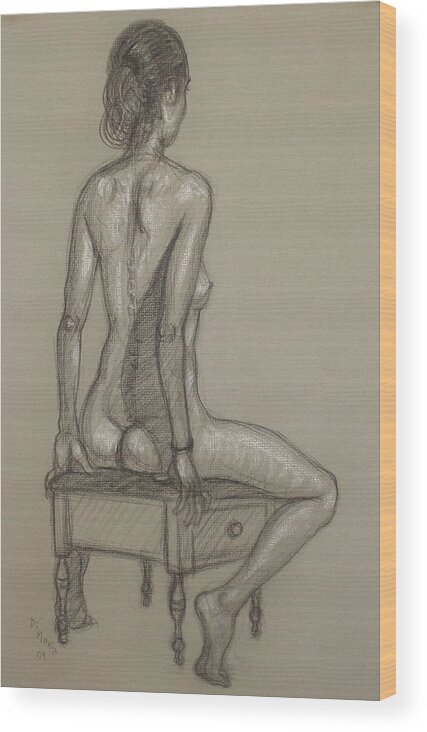 Realism Wood Print featuring the drawing Maribo 4 by Donelli DiMaria